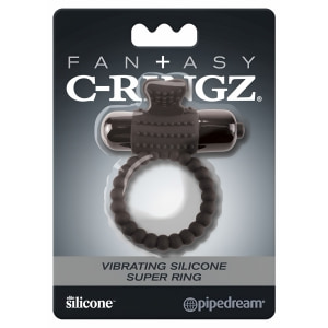 Inel cu Vibrații Fantasy C-Ringz Silicon Negru Thumb 2