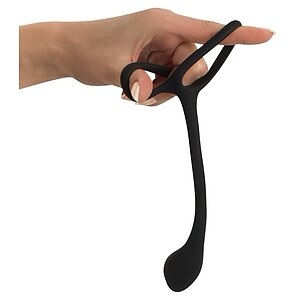 Inel Penis Black Velvets 3 În 1 Negru Thumb 4