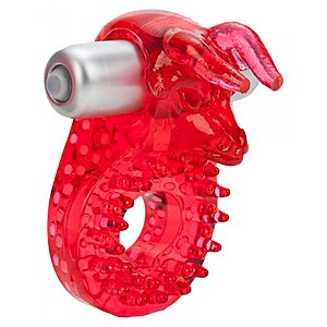 Inel Penis Cu Vibrații Couples Raging Bull Roșu