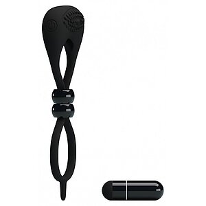 Inel Penis Cu Vibrații Pretty Love Locker Negru Thumb 2