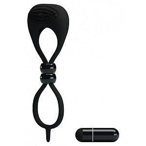 Inel Penis Cu Vibrații Pretty Love Locker Negru Thumb 1