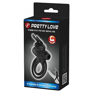 Inel Penis Pretty Love Vibrant 3 Negru Thumb 7