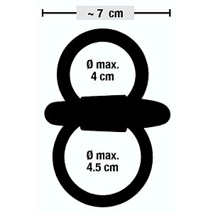 Inel Penis Smile Double Penis Cage Negru Thumb 5