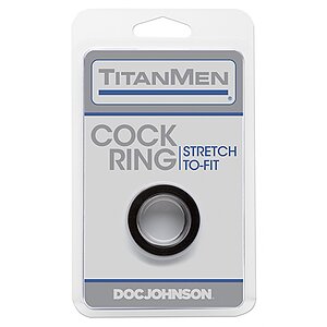 Inel Doc Johnson Titanmen Negru Thumb 1