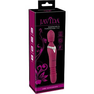 Vibrator Javida Warming And Thrusting Roșu Thumb 6