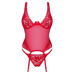 Corset Obsessive Lacelove Roșu XL-2XL Thumb 2
