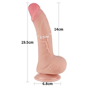 LoveToy Dildo Sliding-Skin 19.5 cm, Ø 3.5 cm - Realist Thumb 3