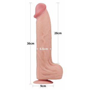Lovetoy Dual Layer 36 cm Piele Moale și Miez Ferm Thumb 1