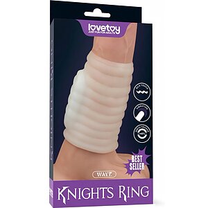 Inel Vibrator Lovetoy Knights Ring Alb Thumb 3