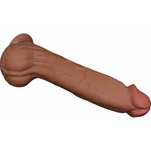 LoveToy Sliding Skin 36 cm Realist, Textură Naturală Maro Thumb 7