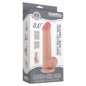 LoveToy Sliding-Skin Realist 20.8 cm Ø4 cm - Ventuză Thumb 7