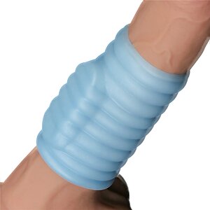Lovetoy Wave Knights - Inel Vibrator Discret, 10 cm Albastru Thumb 5