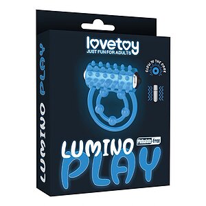 Inel Penis Lumino Play Vibrating Albastru Thumb 2