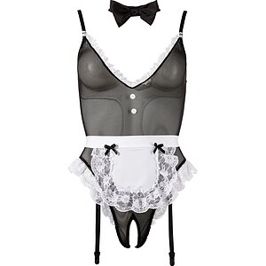 Maid Costume Cottelli Collection Negru S Thumb 2
