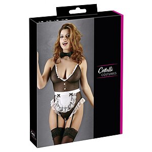Maid Costume Cottelli Collection Negru S Thumb 4