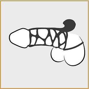 Manșon FX Extreme Silicone Power Cage Negru Thumb 4