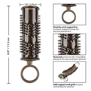Manșon Penis Pleasure Enhancer Gri Thumb 4