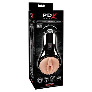 Masturbator Cu Vibrații Pdx Penis Compressor Negru Thumb 2