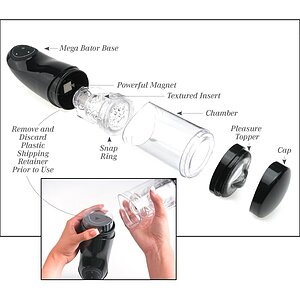 Masturbator Mega-Bator Funduleț Negru Thumb 5