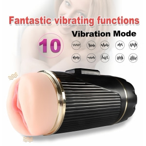 Mistress Kay – Masturbator Dublu, 2 Motoare, 10 Trepte Negru Thumb 11