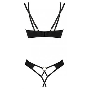 Set Obsessive Nesari Decupat 2 Piese Negru XL-2XL Thumb 3