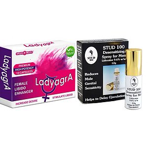 Pachet Spray Stud 100 Original + Pastile Libido Ladyagra 10buc