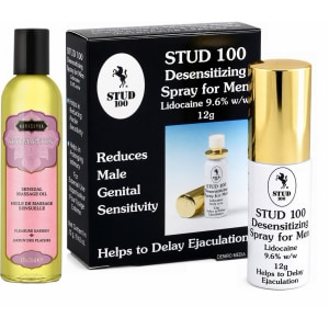 Pachet Spray Stud 100 Original + Ulei Masaj Grădina Plăcerii Kama Sutra 236ml