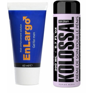 Pachet Cremă Mărirea Penisului Enlargo 100ml + Cremă Mărire Penis Kolossal 200ml