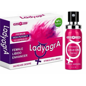Pachet Pastile Libido Ladyagra 10buc + Spray Femei LibidON 30ml