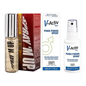 Pachet Spray V-activ Penis Power For Men 50ml + Spray Erecție Spray M-Up 22ml