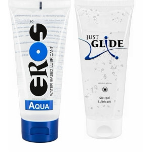 Pachet Lubrifiant Eros Aqua 200ml + Lubrifiant Just Glide Anal 200ml