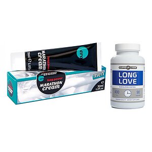 Pachet Pastile Ejaculare Precoce Long Love 90buc + Penis Marathon Long Power Creme 30ml