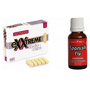 Pachet Capsule Femei eXXtreme Libido Afrodisiac + Picături Afrodisiace Spanish Fly 20ml