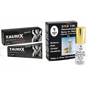 Pachet Cremă Stimulatoare Taurix Extra Strong + Spray Stud 100 Original
