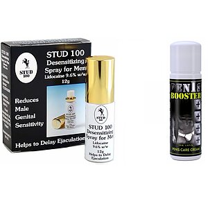 Pachet Cremă Pentru Potență Penis Booster + Spray Stud 100 Original