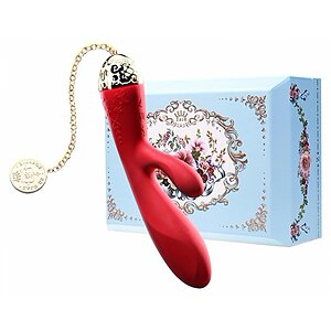 Vibrator ZALO Rosalie Rabbit Roșu Thumb 1