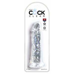 Dildo Realistic King Penis 8 Inch Transparent Thumb 3