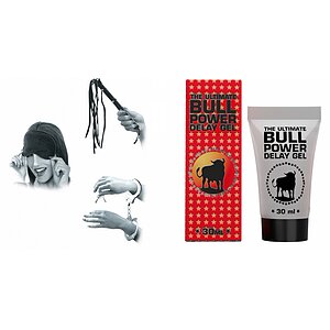 Pachet Set Limited Edition Lovers Fantasy Negru + Gel Ejaculare Prematură Bull Power Delay 30ml