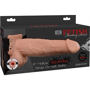 9in Hollow Strap On Cu Ejaculare Thumb 5