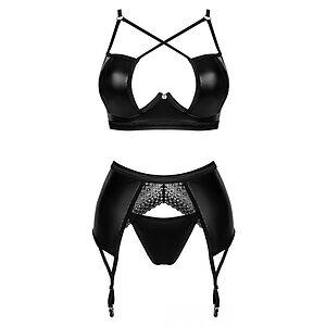 Set Obsessive Norides 3 Piese Negru XL-2XL Thumb 2