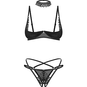 Set 3 Piese Obsessive Donarella Negru M-L Thumb 2