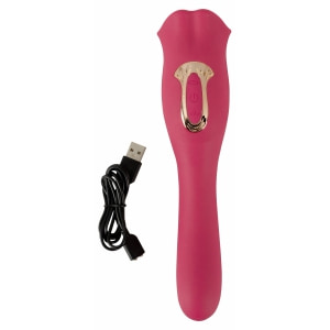 Oral Fun L – Vibrator 2 în 1, 10 Moduri, Reîncărcabil Roz Thumb 16