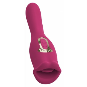 Oral Fun L – Vibrator 2 în 1, 10 Moduri, Reîncărcabil Roz Thumb 10