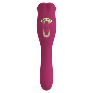 Oral Fun L – Vibrator 2 în 1, 10 Moduri, Reîncărcabil Roz Thumb 9