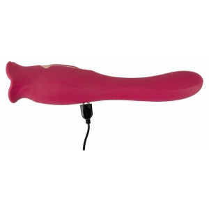 Oral Fun L – Vibrator 2 în 1, 10 Moduri, Reîncărcabil Roz Thumb 14