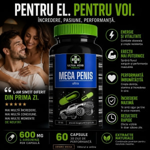 Pills Mega Penis Ultra — 60 Capsule, L-Arginină 600 Mg Thumb 4