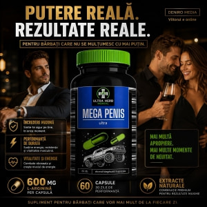 Pills Mega Penis Ultra — 60 Capsule, L-Arginină 600 Mg Thumb 2
