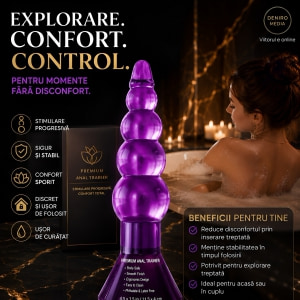Plug Anal Riders Debra — Șir De Bile, Mov Discret Thumb 4