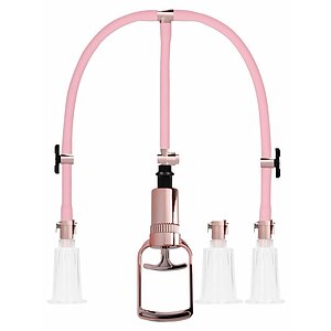 Pompa Clitoris Si Sfarcuri Set Gold Roz
