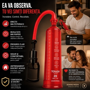Pompă Penis Power Pump Roșu Thumb 4